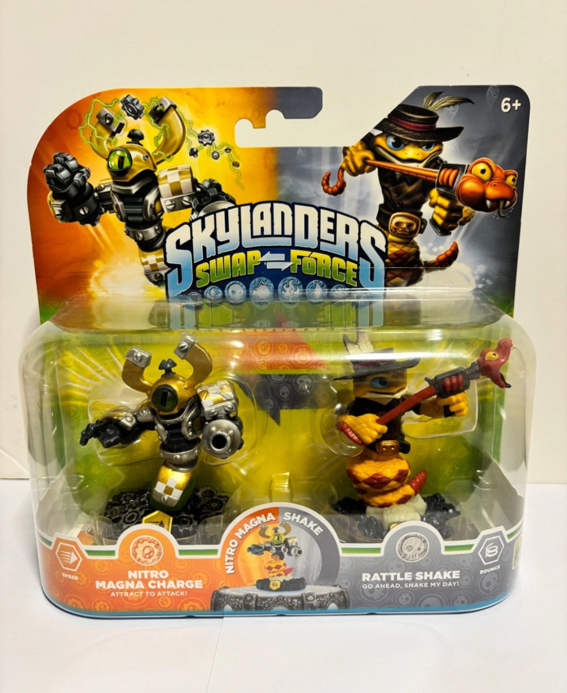 Skylanders Swap Force twin pack Nitro Magna Charge Rattle shake