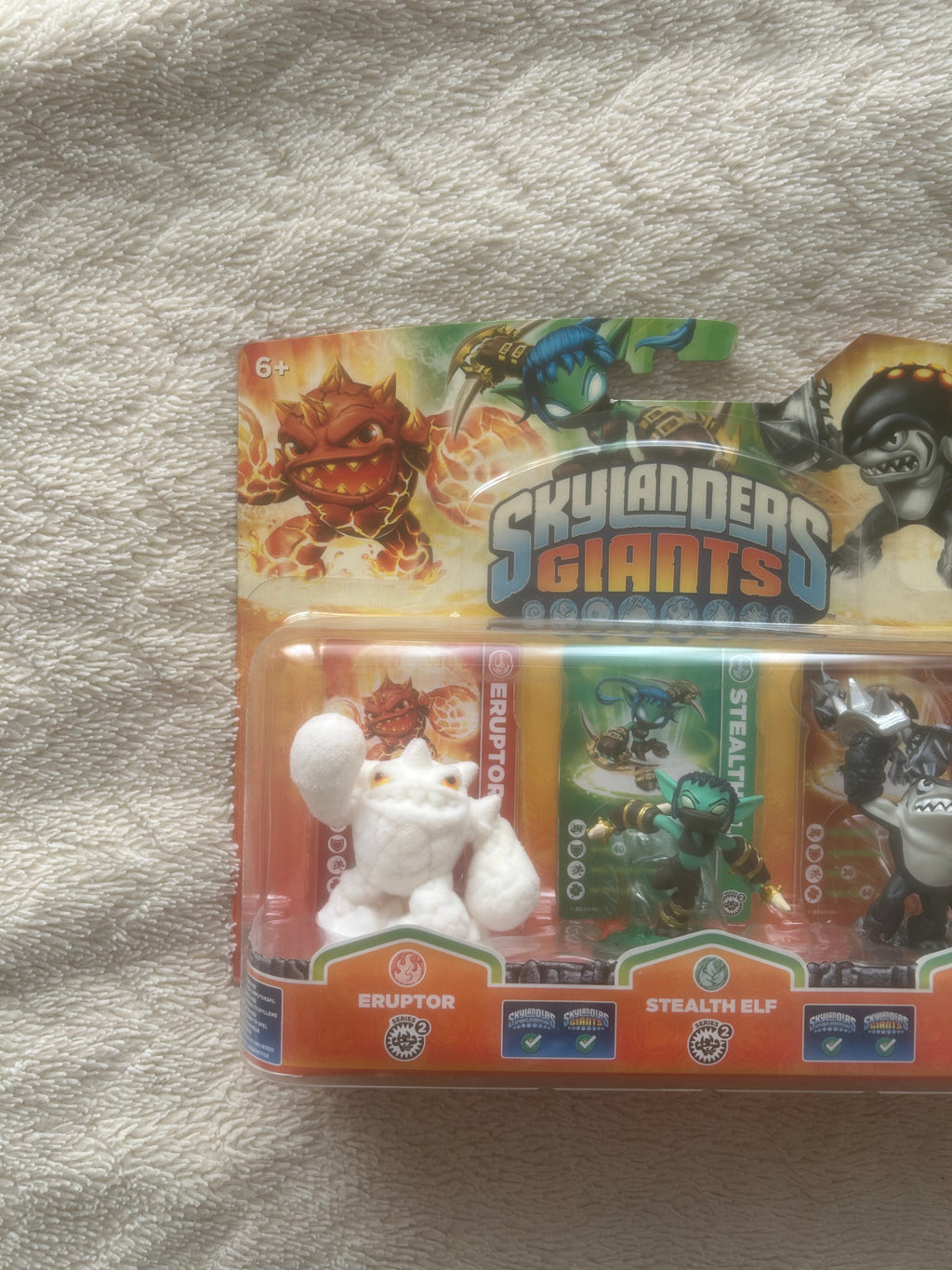 Skylanders Giants Rare Flocked Snow White Eruptor Chase Variant 3 Pack BNIB