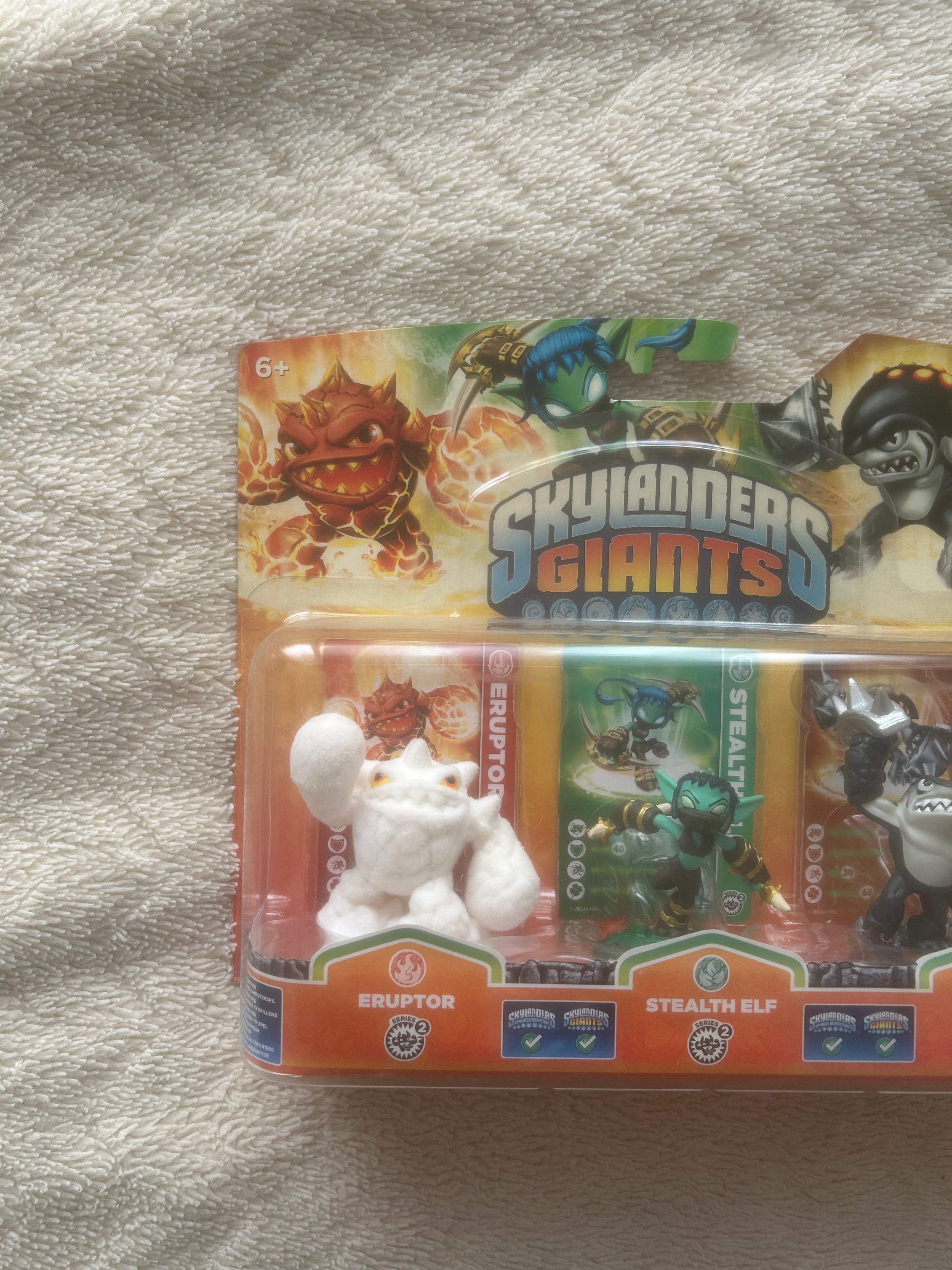 Skylanders Giants Rare Flocked Snow White Eruptor Chase Variant 3 Pack BNIB