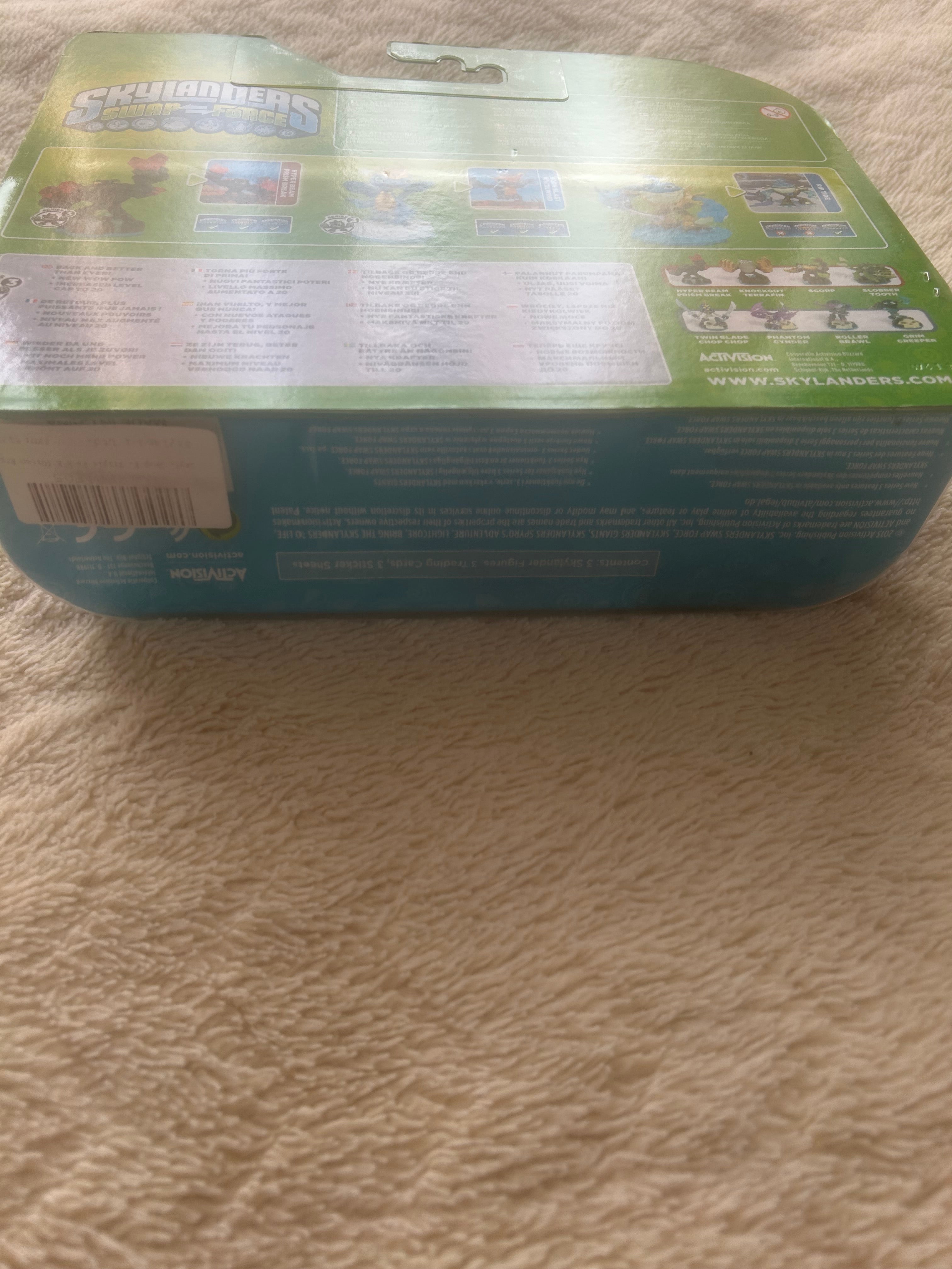 Skylanders Swap Force Rare Clear Green Translucent Rip tide Chase Variant 3 Pack BNIB