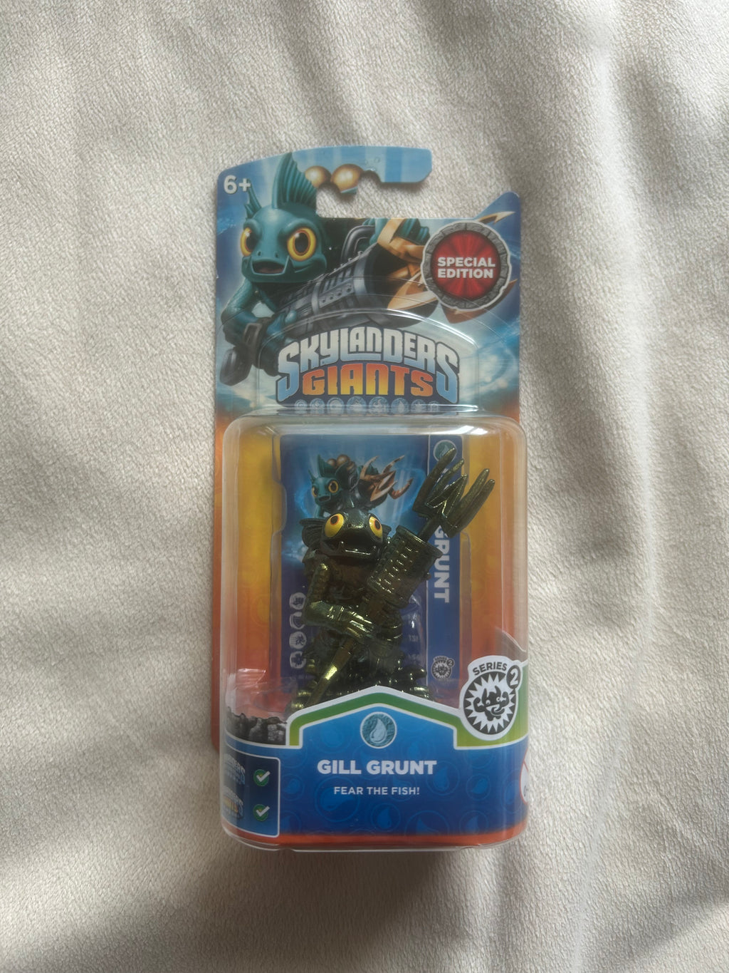Skylanders Giants Metallic Green Gold Gill Grunt BNIB Rare Special Edition Figure