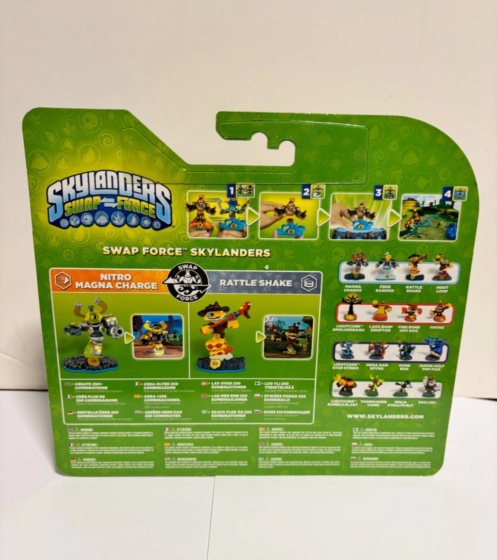 Skylanders Swap Force BNIB Rare twin pack Nitro Magna Charge Rattle shake