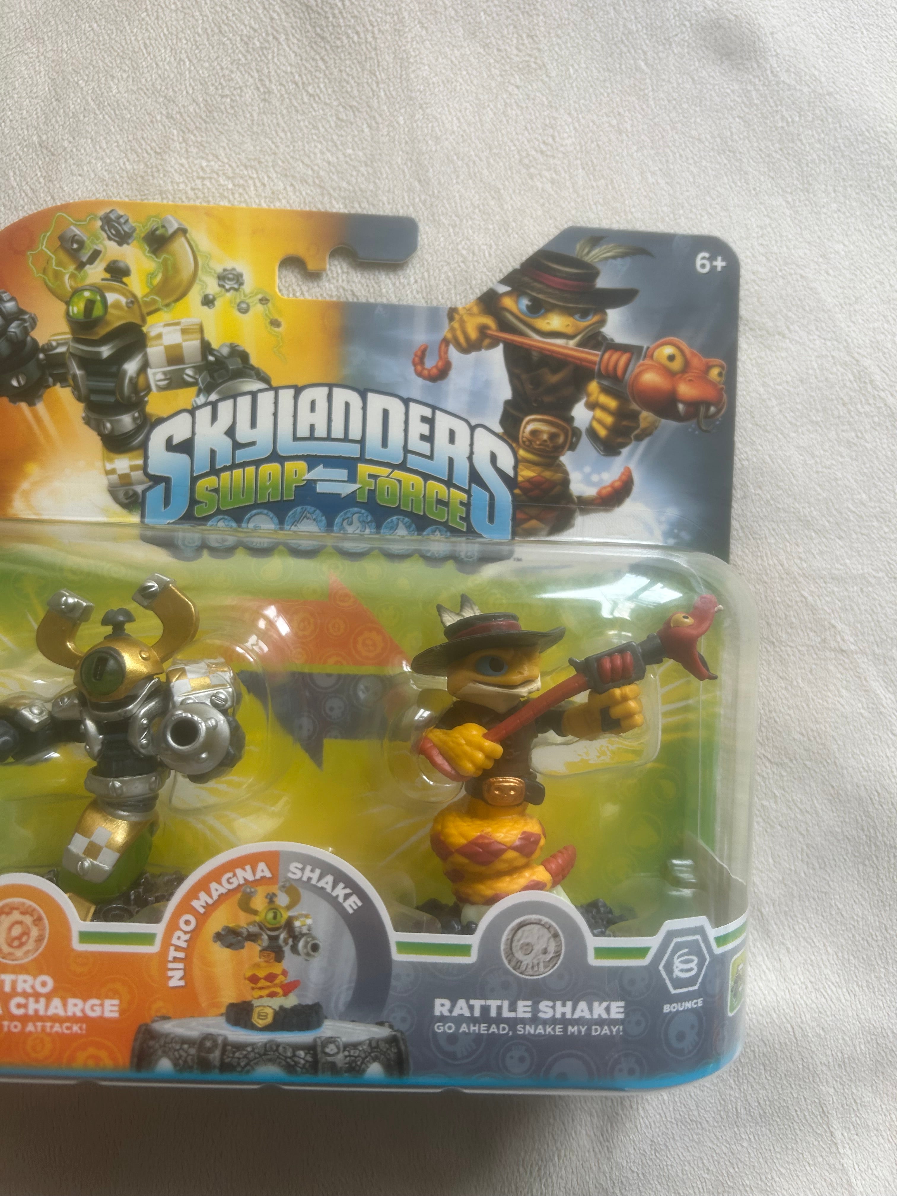 Skylanders Swap Force BNIB Rare twin pack Nitro Magna Charge Rattle shake