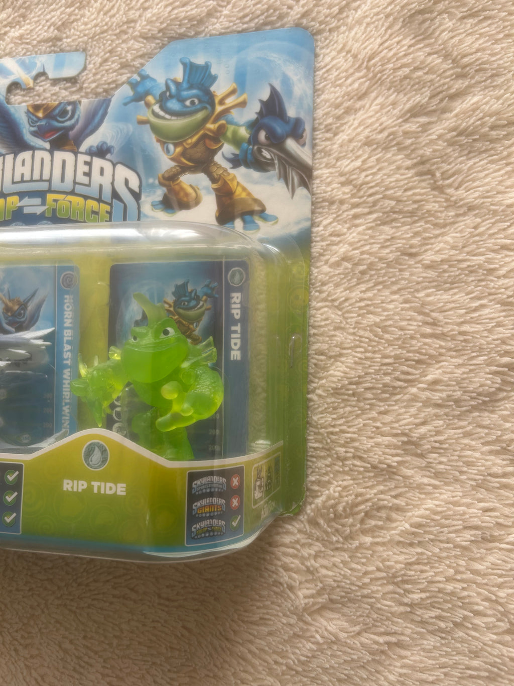 Skylanders Swap Force Rare Clear Green Translucent Rip tide Chase Variant 3 Pack BNIB