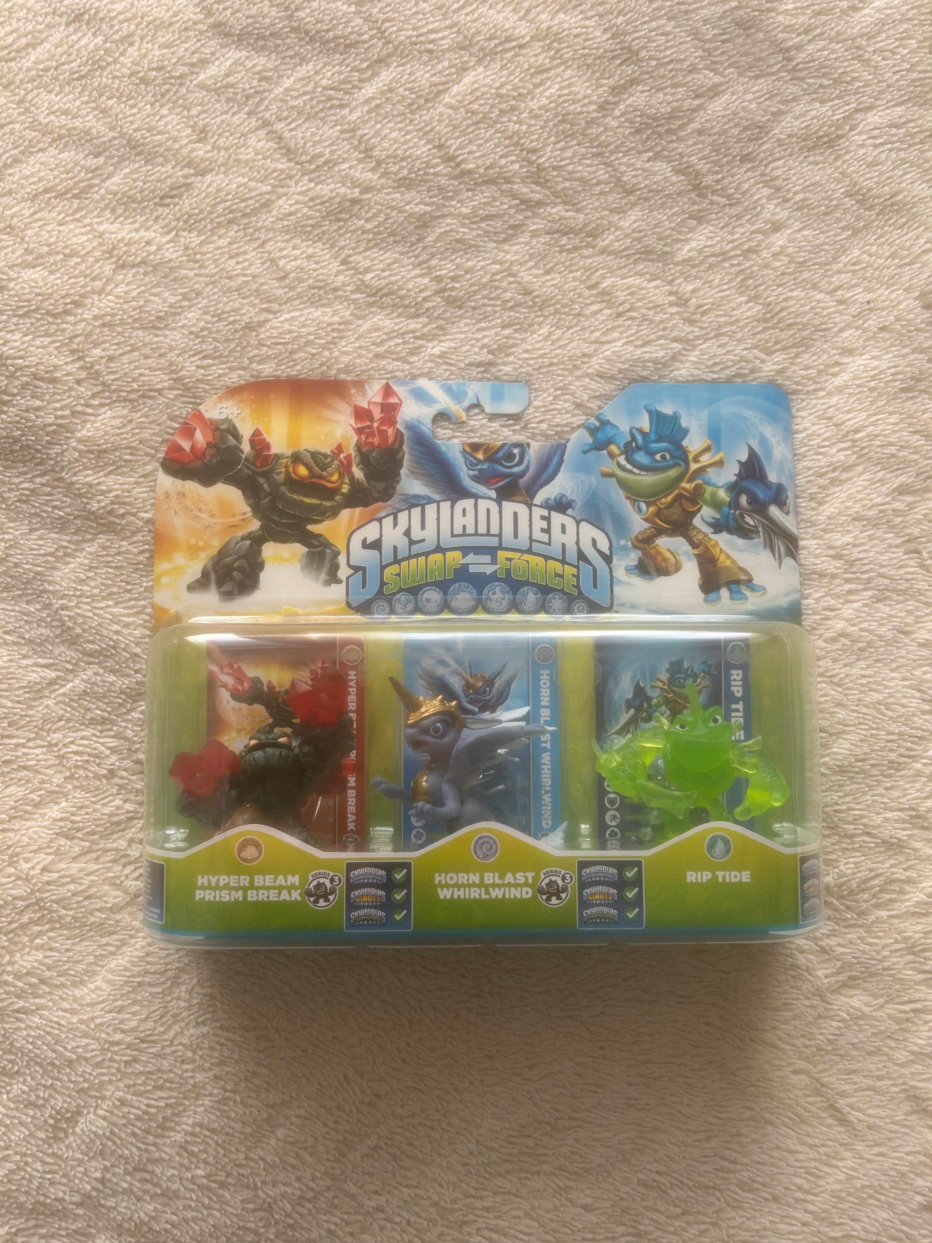 Skylanders Swap Force Rare Clear Green Translucent Rip tide Chase Variant 3 Pack BNIB
