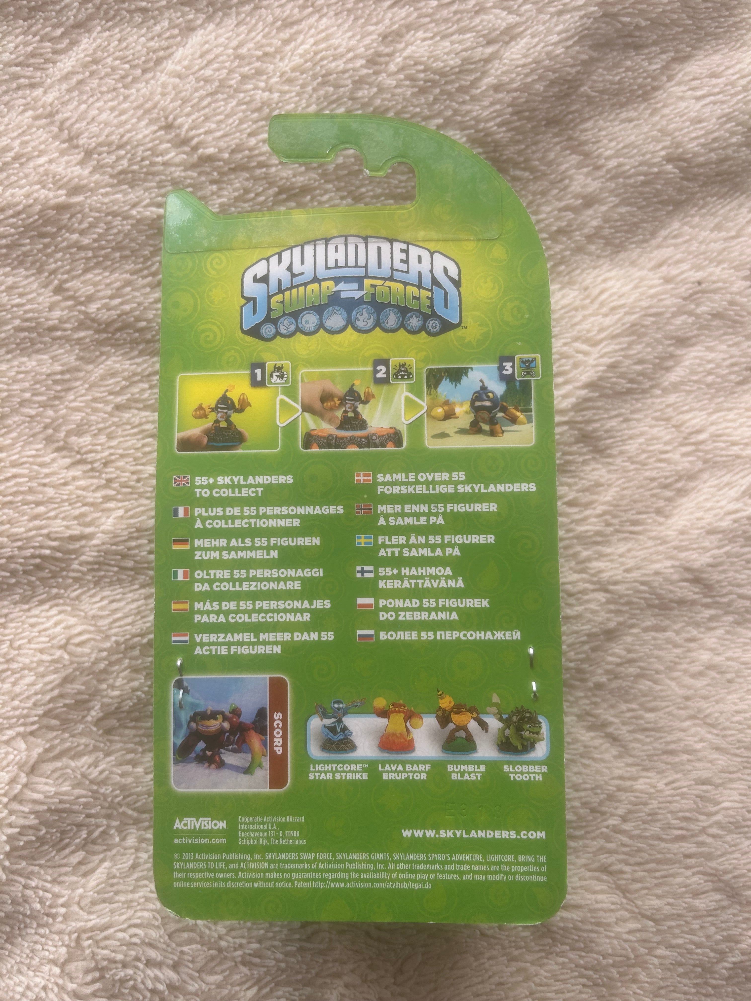 Skylanders Swap Force Rare Clear Green Translucent Scorp Chase Variant BNIB