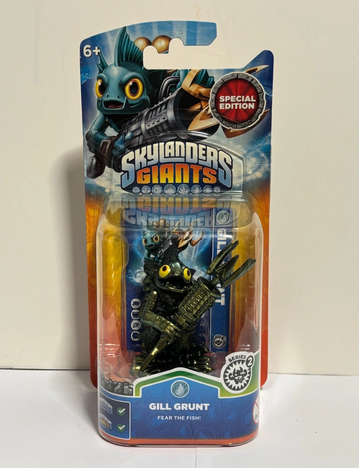 Skylanders Giants Metallic Green Gold Gill Grunt BNIB Rare Special Edition Figure