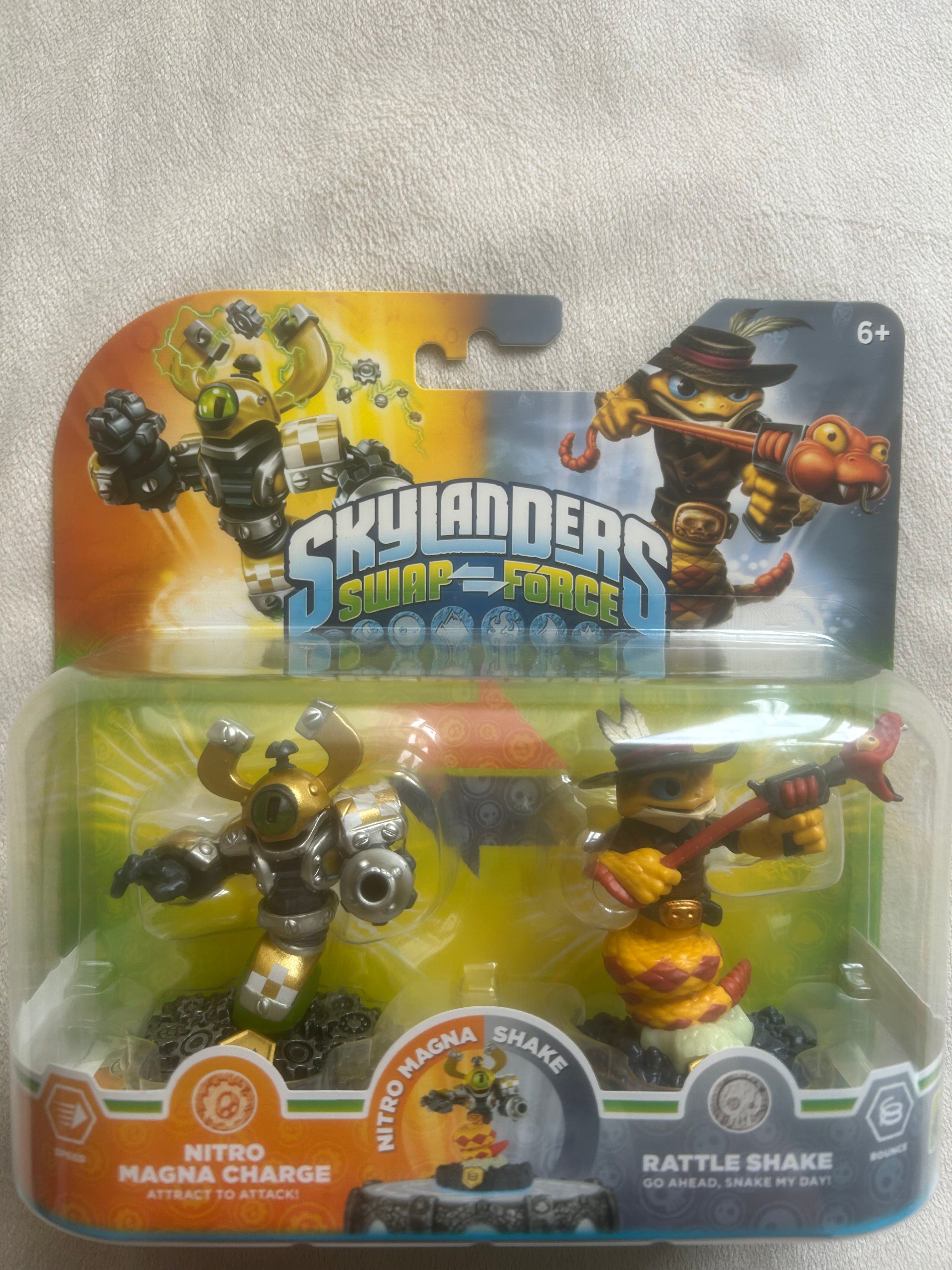Skylanders Swap Force BNIB Rare twin pack Nitro Magna Charge Rattle shake
