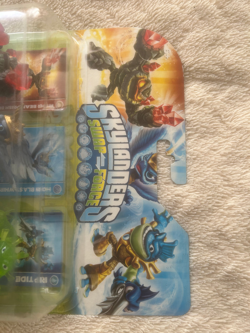 Skylanders Swap Force Rare Clear Green Translucent Rip tide Chase Variant 3 Pack BNIB