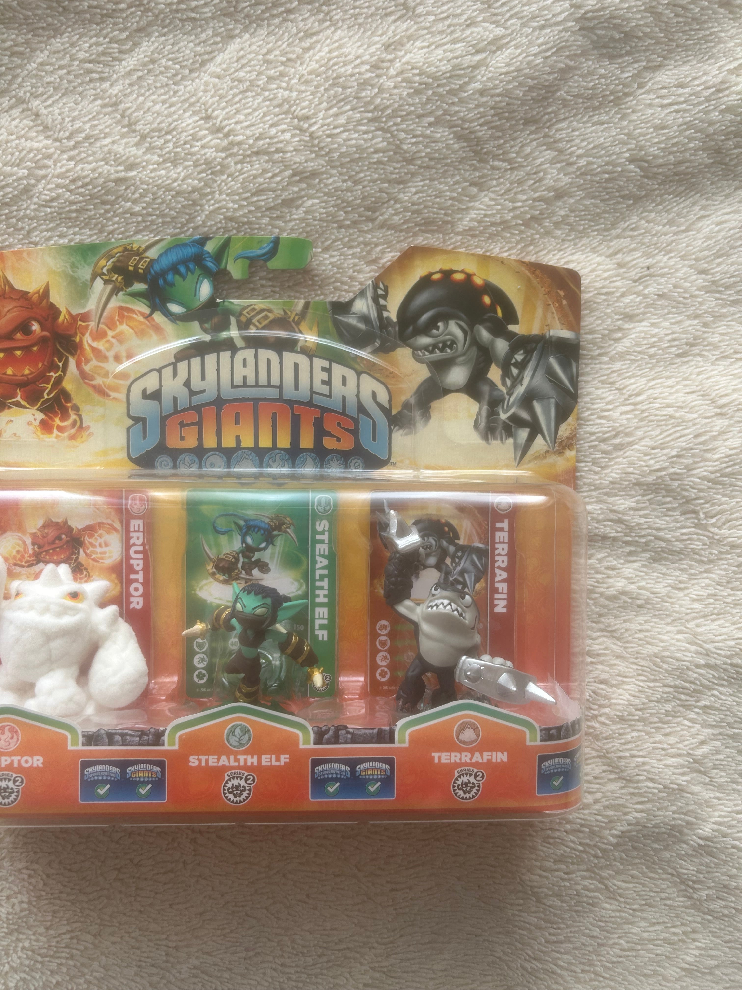 Skylanders Giants Rare Flocked Snow White Eruptor Chase Variant 3 Pack BNIB