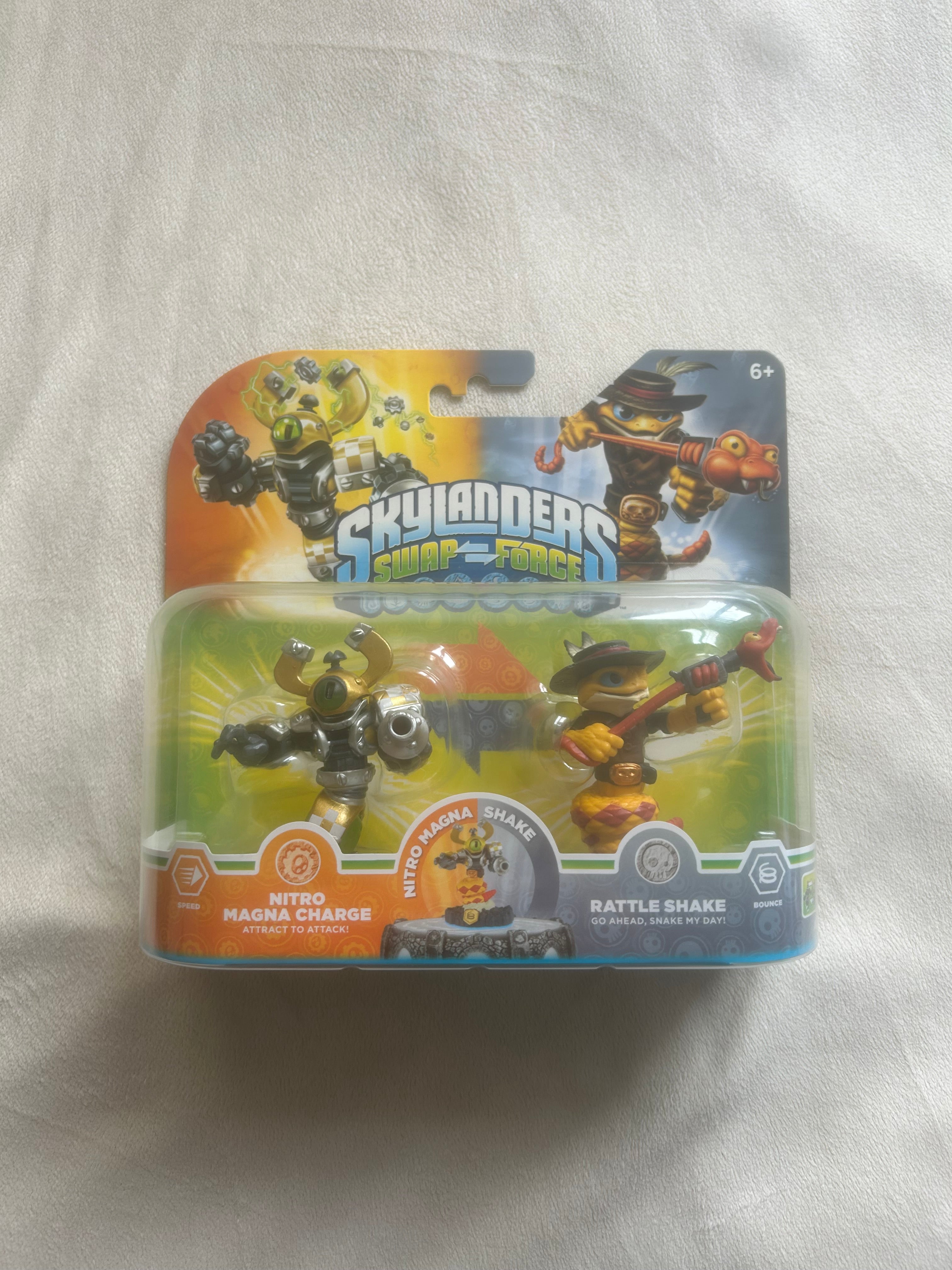 Skylanders Swap Force BNIB Rare twin pack Nitro Magna Charge Rattle shake
