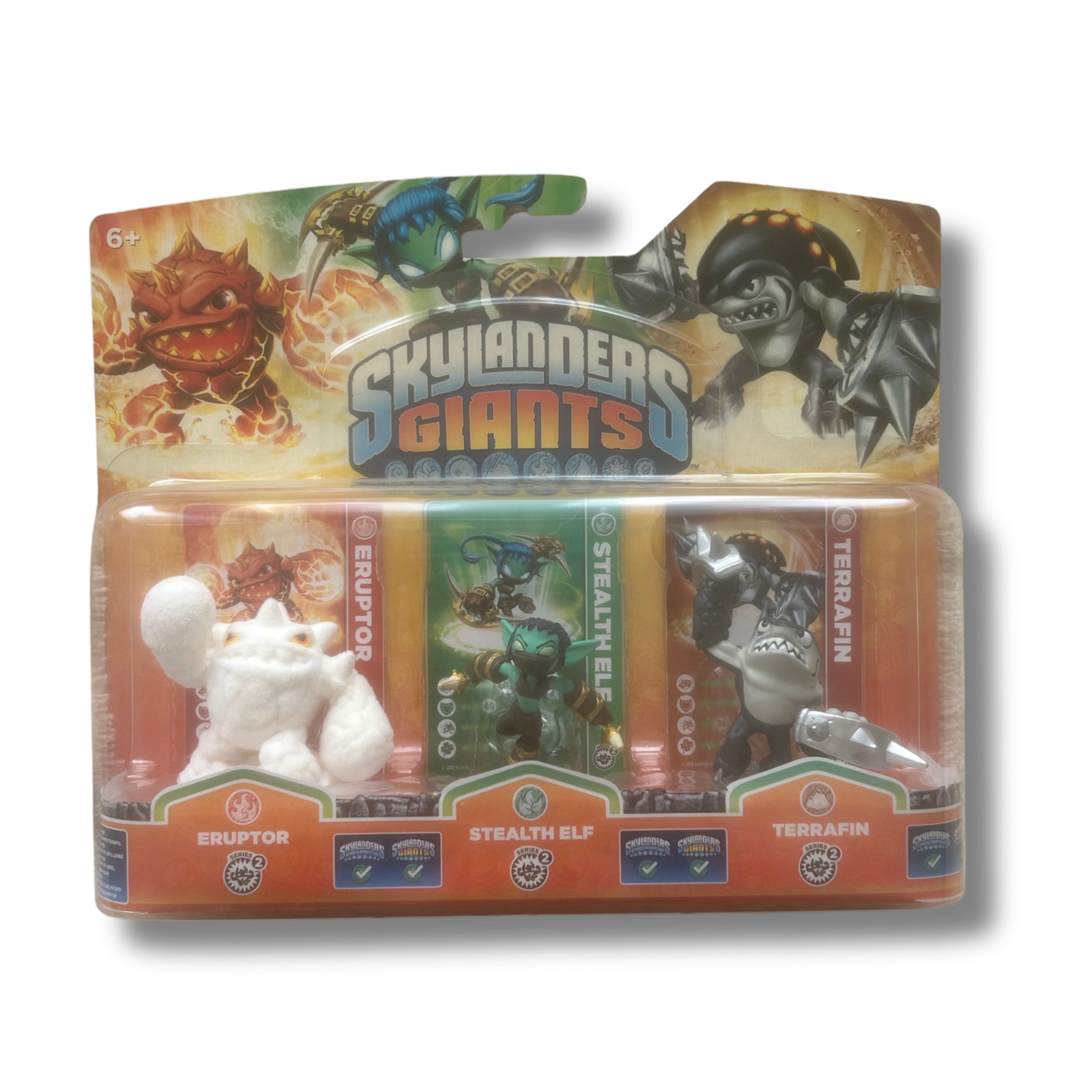 Skylanders Giants Rare Flocked Snow White Eruptor Chase Variant 3 Pack BNIB