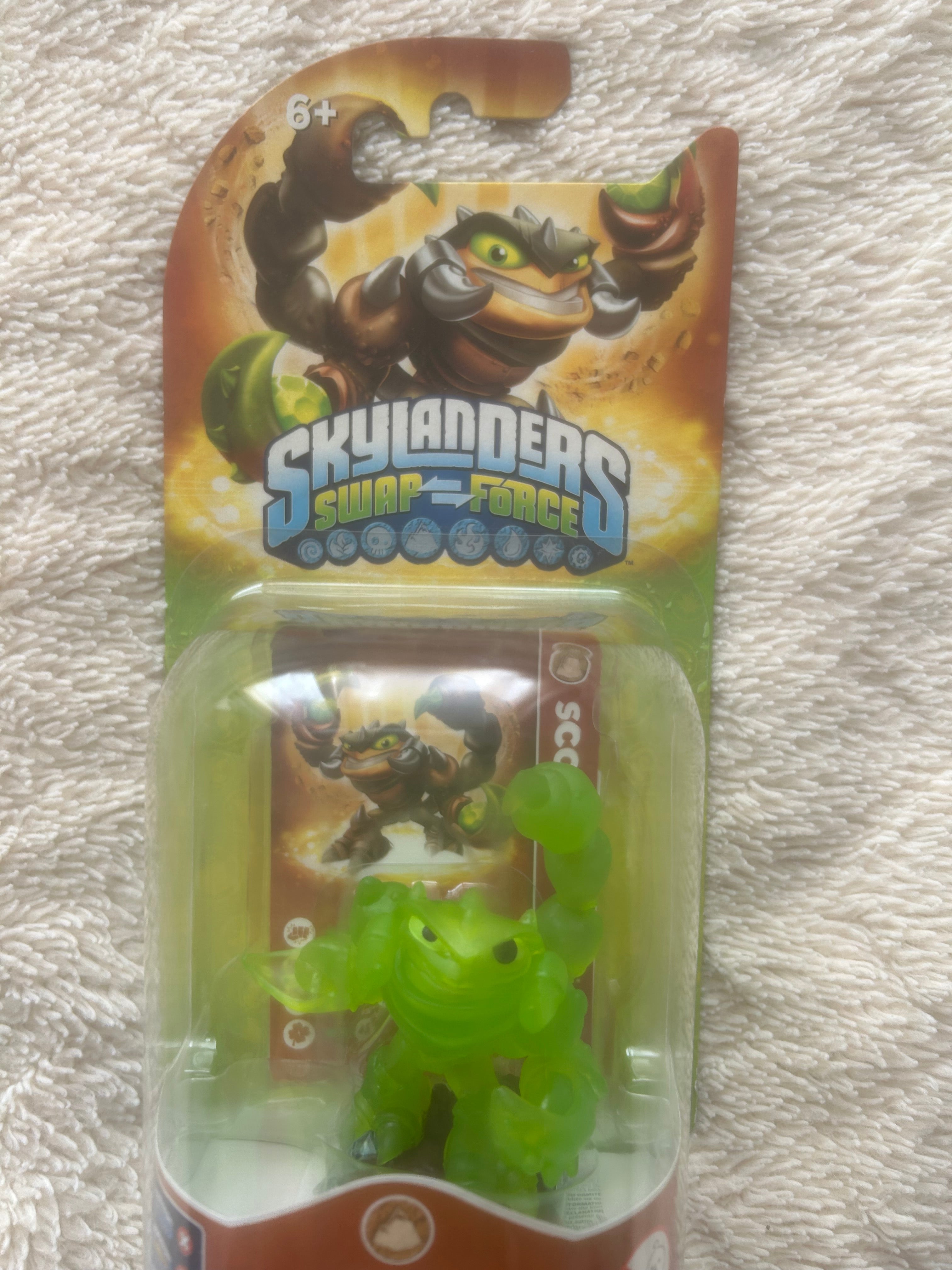 Skylanders Swap Force Rare Clear Green Translucent Scorp Chase Variant BNIB