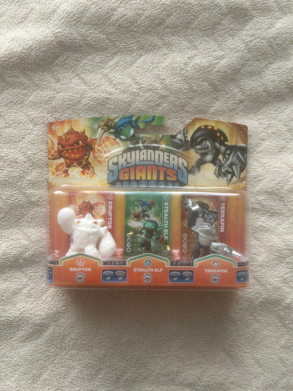 Skylanders Giants Rare Flocked Snow White Eruptor Chase Variant 3 Pack BNIB
